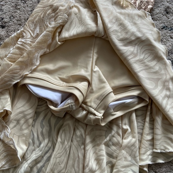 Jazzamatazz Beige Sequin Dance Costume - Picture 2 of 5